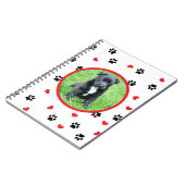 gezelschapsfoto met schattig zoete poot en hartpat notitieboek (Linkerzijde)