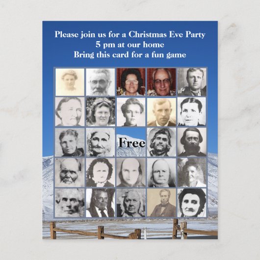 Gezelschapsspel Bingo Besneeuwde Berg Foto (Achterkant)