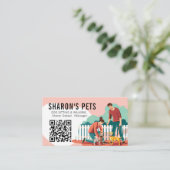 Gezelschapsverlof en Visitekaartje voor het lopen (Staand voorkant)