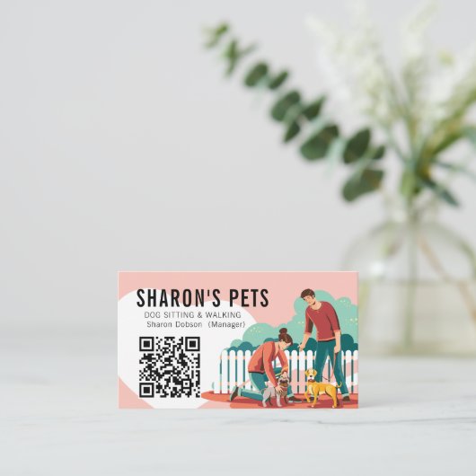 Gezelschapsverlof en Visitekaartje voor het lopen  (Staand voorkant)