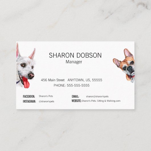 Gezelschapsverlof en Visitekaartje voor het lopen (Achterkant)