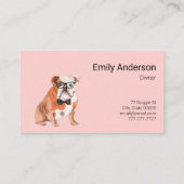 Gezelschapsverlof, zitplaats van de hond, Visiteka Visitekaartje (Achterkant)