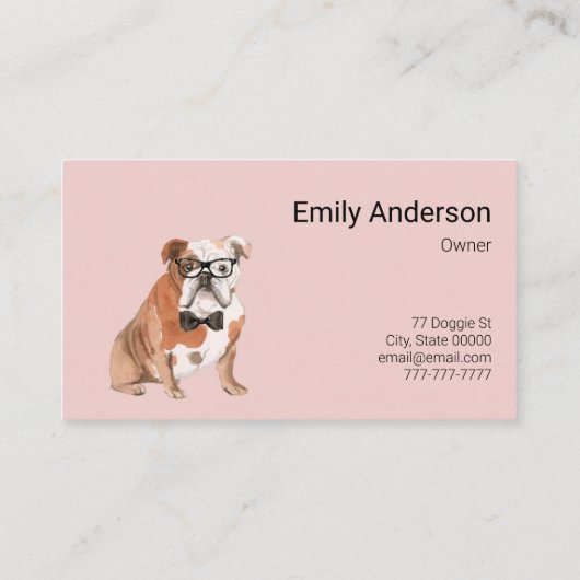 Gezelschapsverlof, zitplaats van de hond, Visiteka Visitekaartje (Achterkant)