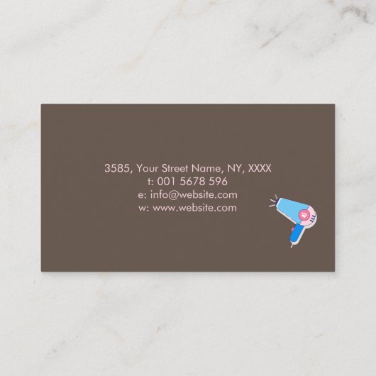 Gezelschapsverzorging en zwemmen visitekaartje (Achterkant)