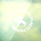 Gezelschapsvriendelijk ondertekenen, Dogs Friendly Raamsticker (Vel 3)