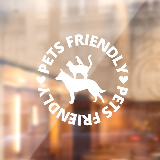 Gezelschapsvriendelijk ondertekenen, Dogs Friendly Raamsticker (Vel 2)