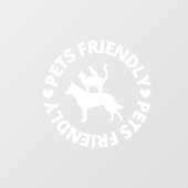 Gezelschapsvriendelijk ondertekenen, Dogs Friendly Raamsticker (Vel)
