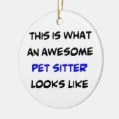 gezelschapszetter, geweldige keramisch ornament (Links)