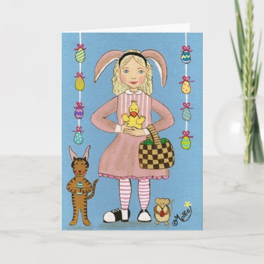 Gezet op uw Oren van het Konijntje! Feestdagen Kaart (Voorkant)