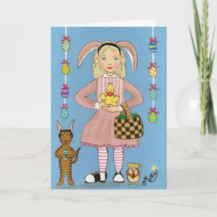 Gezet op uw Oren van het Konijntje! Feestdagen Kaart