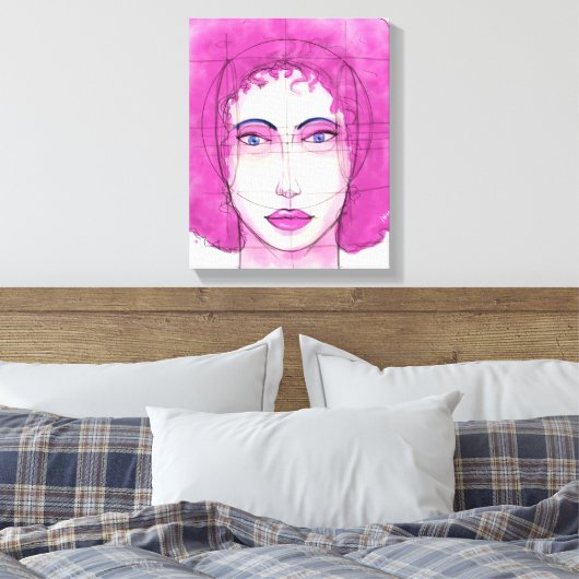 Gezicht 10 canvas afdruk (Insitu (Slaapkamer))