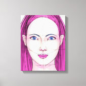 Gezicht 14 canvas afdruk (Voorkant)