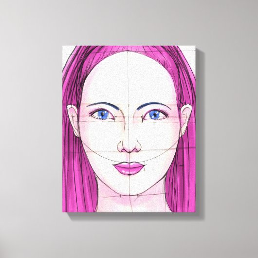 Gezicht 14 canvas afdruk (Voorkant)