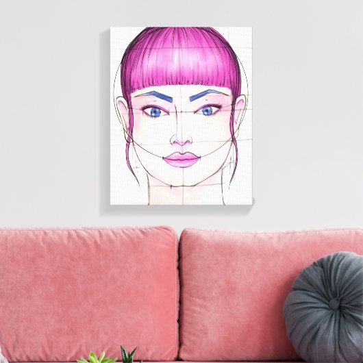 Gezicht 16 canvas afdruk (Insitu (Woonkamer))