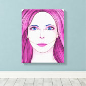 Gezicht 18 canvas afdruk (Insitu (Houten vloer))