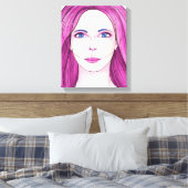 Gezicht 18 canvas afdruk (Insitu (Slaapkamer))