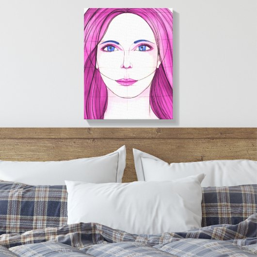 Gezicht 18 canvas afdruk (Insitu (Slaapkamer))