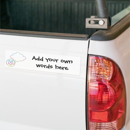 Gezicht #1 met Spraakbubble Bumpersticker (Op Truck)