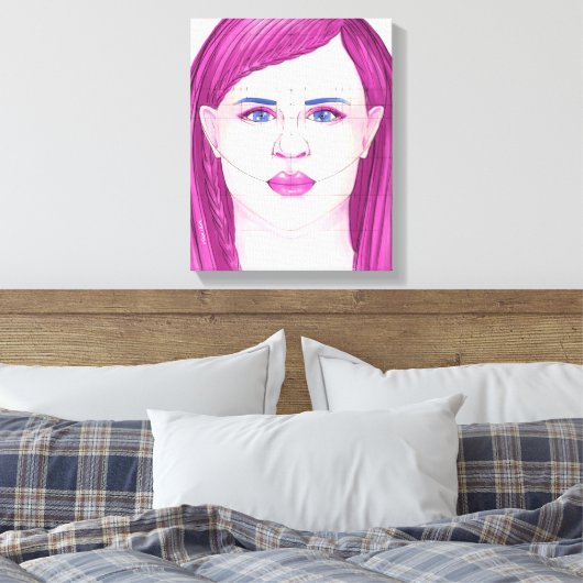 Gezicht 25 canvas afdruk (Insitu (Slaapkamer))