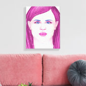 Gezicht 25 canvas afdruk (Insitu (Woonkamer))