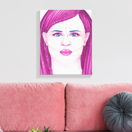 Gezicht 25 canvas afdruk (Insitu (Woonkamer))