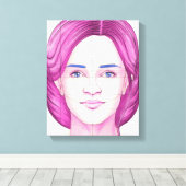 Gezicht 32 canvas afdruk (Insitu (Houten vloer))