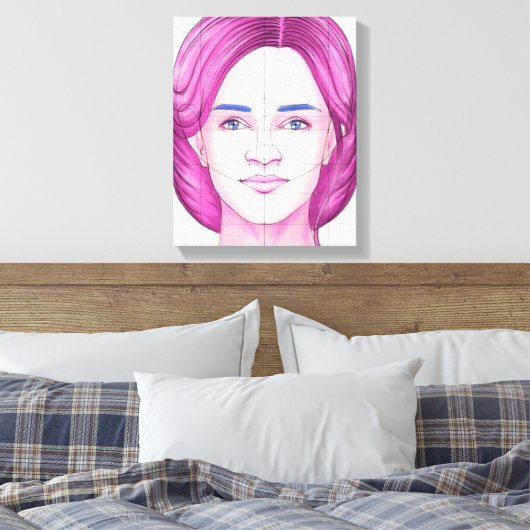 Gezicht 32 canvas afdruk (Insitu (Slaapkamer))