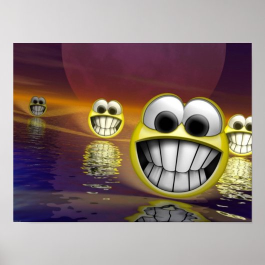 gezicht 3d poster (Voorkant)