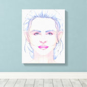 Gezicht 42 canvas afdruk (Insitu (Houten vloer))