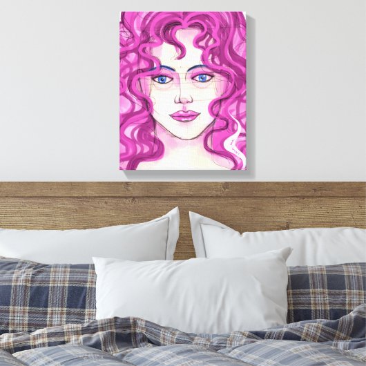 Gezicht 7 canvas afdruk (Insitu (Slaapkamer))