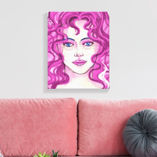 Gezicht 7 canvas afdruk (Insitu (Woonkamer))