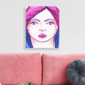 Gezicht 9 canvas afdruk (Insitu (Woonkamer))