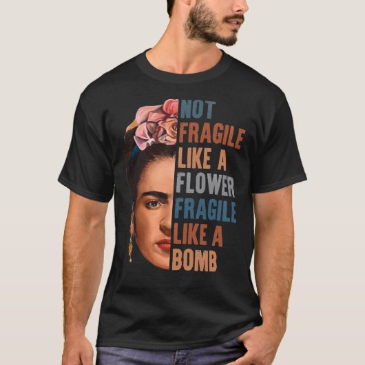 gezicht als een bloem Frida Kahlo schilder voor fa T-shirt (Voorkant)