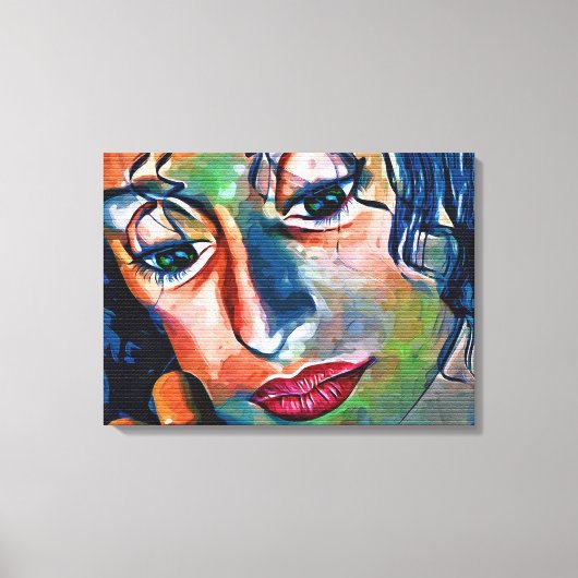 gezicht canvas afdruk (Voorkant)