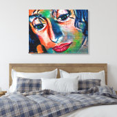 gezicht canvas afdruk (Insitu (Slaapkamer))