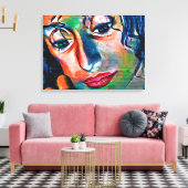 gezicht canvas afdruk (Insitu (Woonkamer))