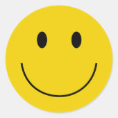 Gezicht Classic Ronde Sticker (Voorkant)