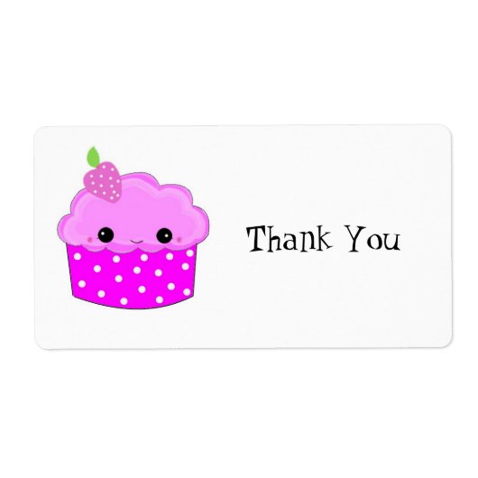 Gezicht Cupcake Etiket (Voorkant)
