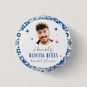 Gezicht Dansende Koningin Griekse disco mamma brui Ronde Button 3,2 Cm