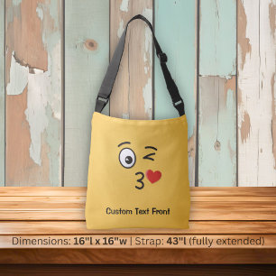 Gezicht dat een kus werpt Crossbody Tas
