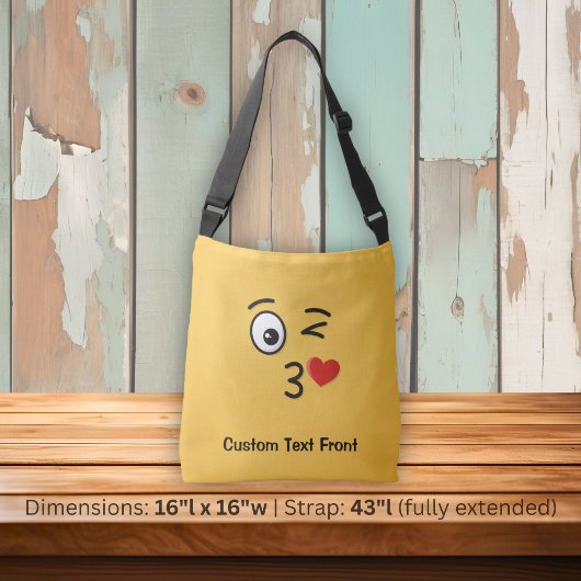 Gezicht dat een kus werpt Crossbody Tas