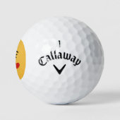 Gezicht dat een kus werpt golfballen (Logo)