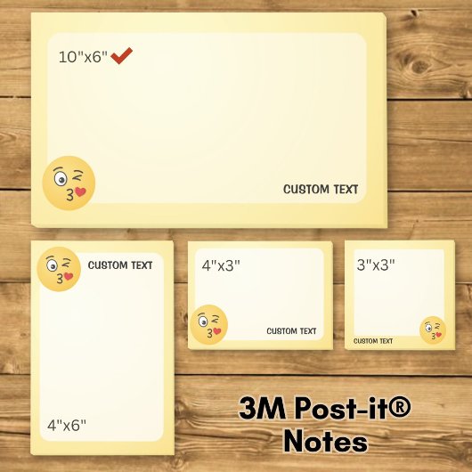 Gezicht dat een kus werpt Post-it Notes