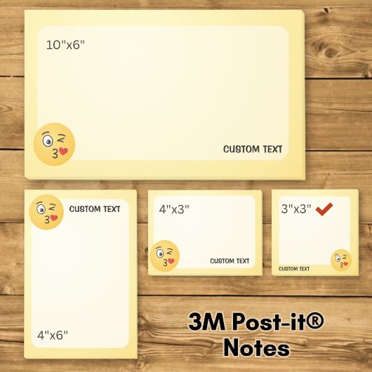 Gezicht dat een kus werpt post-it® notes