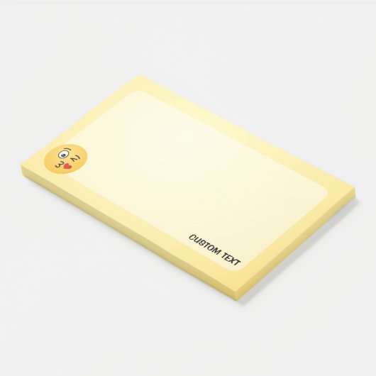Gezicht dat een kus werpt Post-it Notes (Schuin)