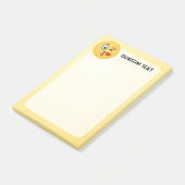 Gezicht dat een kus werpt post-it® notes (Schuin)