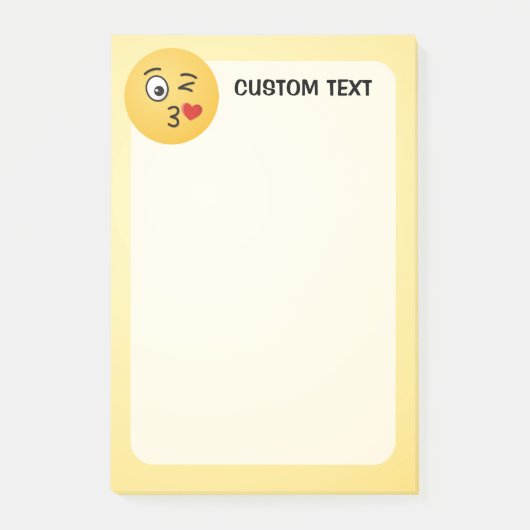 Gezicht dat een kus werpt post-it® notes (Voorkant)