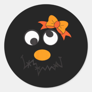Gezicht Eekhoorn Grappige Boog Thanksgiving Hallow Ronde Sticker