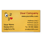 Gezicht Een Kus Magnetisch Visitekaartje omgooien (Voorkant)