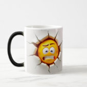 Gezicht Emoticon Doorbraak Magische Mok (Links)